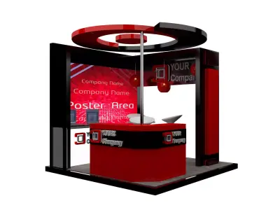  Booth Exhibition Stand a597d  3D model