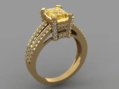 WOMEN RING 3D print model 22