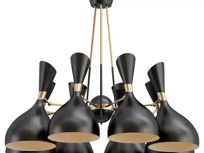 trumpet01 chandelier gold 3D model