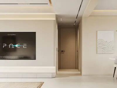 modern living room dining room interior scenes 23 3D model