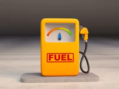 Cartoon Gas Pump 3D model