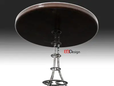 Old Scratchy Table Low-poly 3D model