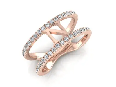 Jewelry Alphabet Ring N 3D print model