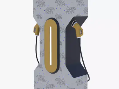 EV charger XVII PBR 8K 3D model