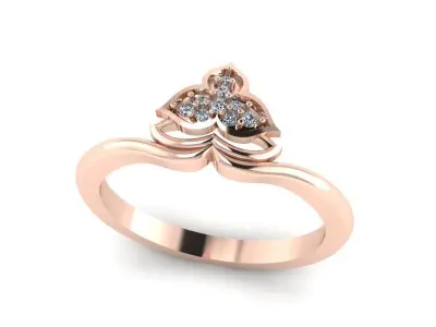 Jewelry Diamond Ring 3D Print Model 3D print model