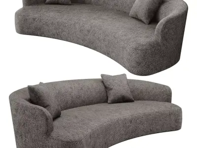 Yves 2018 Curved Sofa 3D Model  3D model