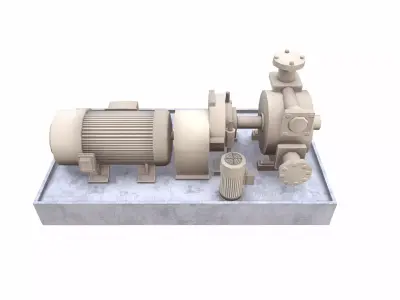 Pump 3D Model Low-poly 3D model