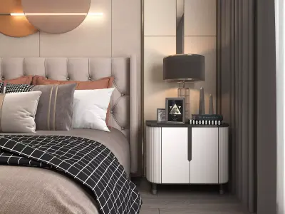 Modern Bedroom Scene 35 3D model