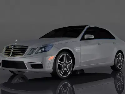 Mercedes-Benz E63 AMG Low-poly 3D model
