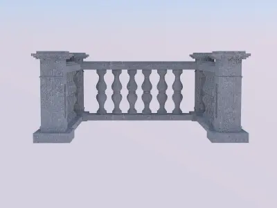 Modern Balustrade Styles 3D 3D model