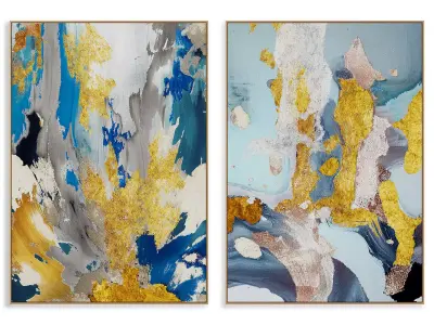 Abstract Painting Frame set 3D model 30