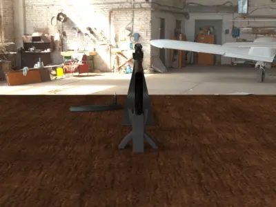 Russian AK-47 Assault Rifle Low-poly 3D model