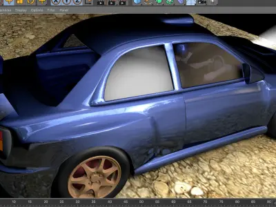 Subaru Impreza WRX rally car detailed 3D model