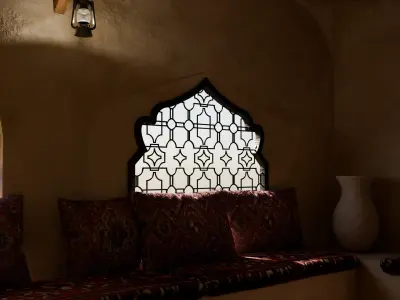 Islamic Window Shaders Patterns 3D model