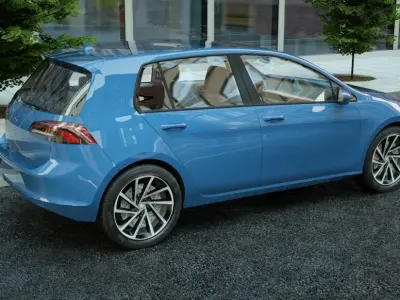 Generic car v4 Low-poly 3D model