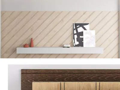 Decorative wall panel set 9 3D model