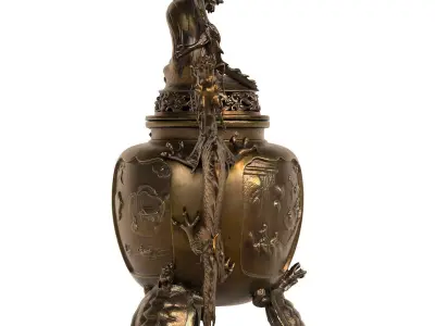 Dragon Incense Burner Low-poly 3D model