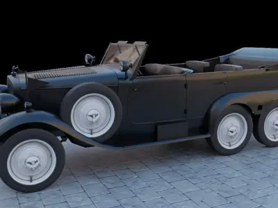 Mercedes G4 W31 Low-poly 3D model