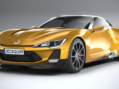 Generic Coupe 2020 LowPoly 3D model