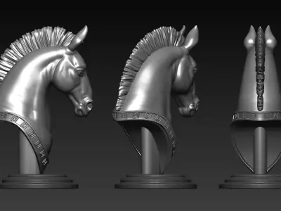 Horse Bust 3D print model