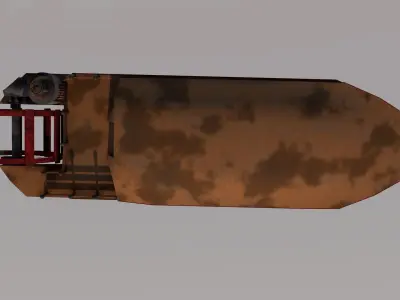 ship boat Low-poly 3D model