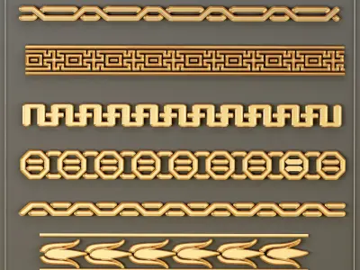 20model  border pattern  vol1 Low-poly 3D model