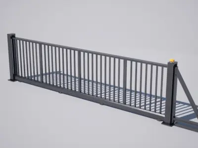 Entrance gate Low-poly 3D model