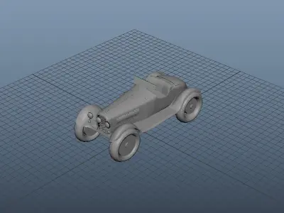 ALPHA ROMEA 6C vintage car Free 3D model