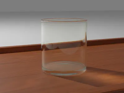 Glass Drinking Cup Set 3D model
