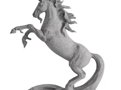 horse statue 16 3D model