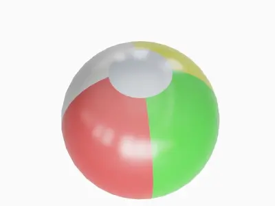 Beach Ball 01 Low-poly 3D model