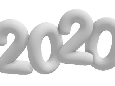 2020 New year decoration  I  PBR Model Free low-poly 3D model