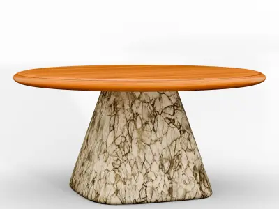 Round Cofee Table Low-poly 3D model