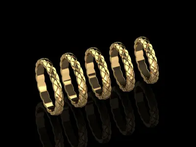 Coco Crush mini rings in different sizes 15 - 19 3D Model Pack