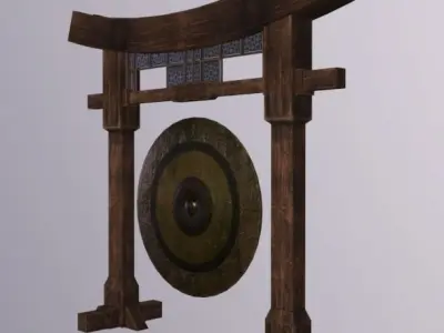 Chinatown Gong Low-poly 3D model