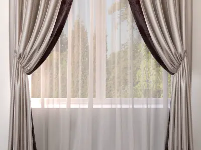 Set 35 Curtains 3D model