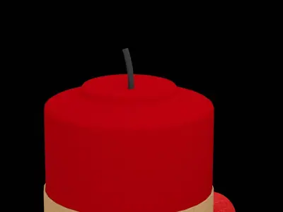 Christmas Candle Low-poly 3D model get