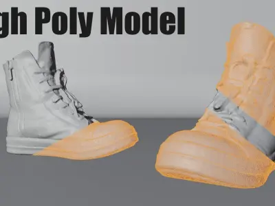 Rick Owens Drkshdw Ramones Low-poly 3D model