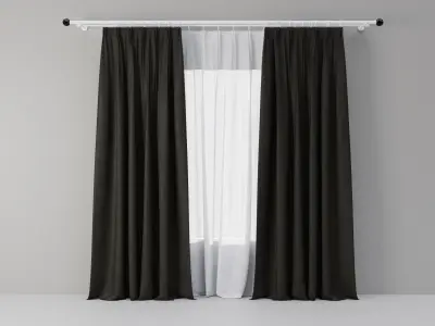Curtains 01 collection 6 3D model