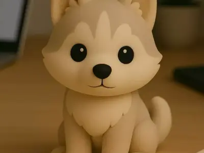 Husky - Kawaii Animals Collection 3D print model