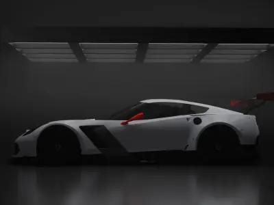 Corvette C8 3D Model High Poly Textured Blender Ready FBX OBJ 3D model