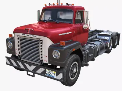 International Fleetstar frame truck Low-poly 3D model