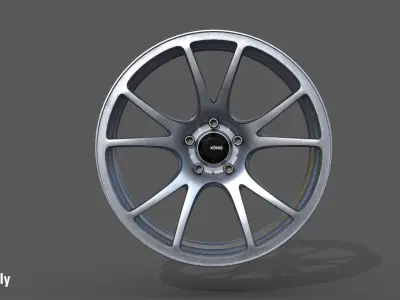 Konig Freeform 17x8 PCD 5x100 Rim Low-poly 3D model