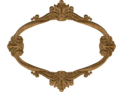 Carved picture frame STL 3D model 46