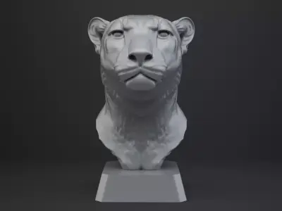 Cheetah Bust - Animal Figurine 3D print model
