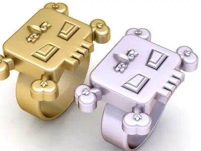 stylish skull ring  PANDANT 3D PRINTABLE MODAL  3D print model