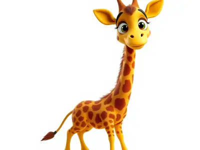 Cartoon Giraffe Model Pack for Animations and Games Low-poly 3D model