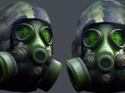 Helmet 3d model military combat Military Low-poly Low-poly 3D model 66