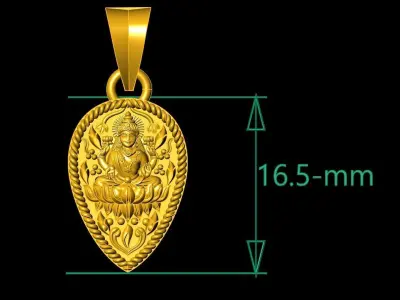 Laxmi Pendant-007  3D print model
