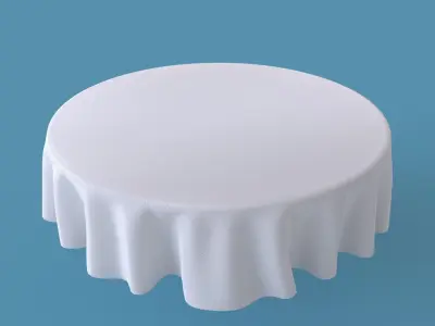 Tablecloth Set Round and Rectangular Table Cloth 3D model 3D model